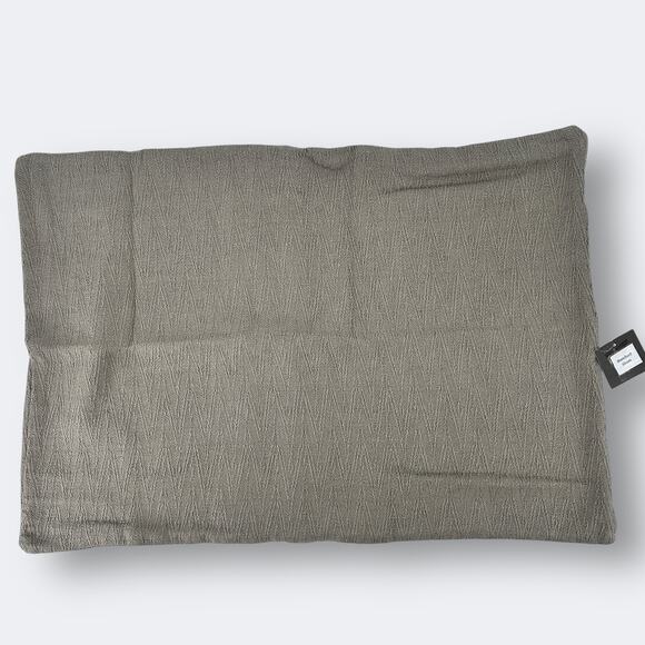 Restoration Hardware Textured Chevron Pillow Sham Lot Of 2 Standard Size Fog - Picture 3 of 8